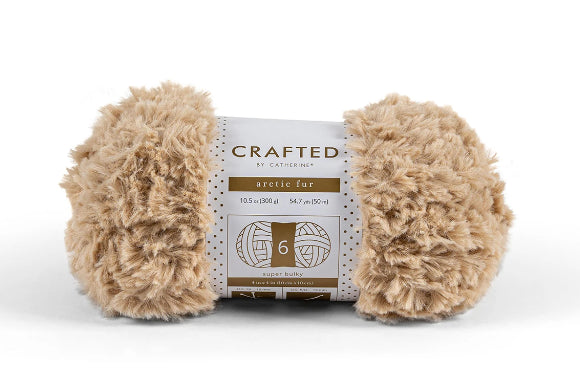  Crafted By Catherine Teddy Bear Faux Fur Yarn - 2 Pack